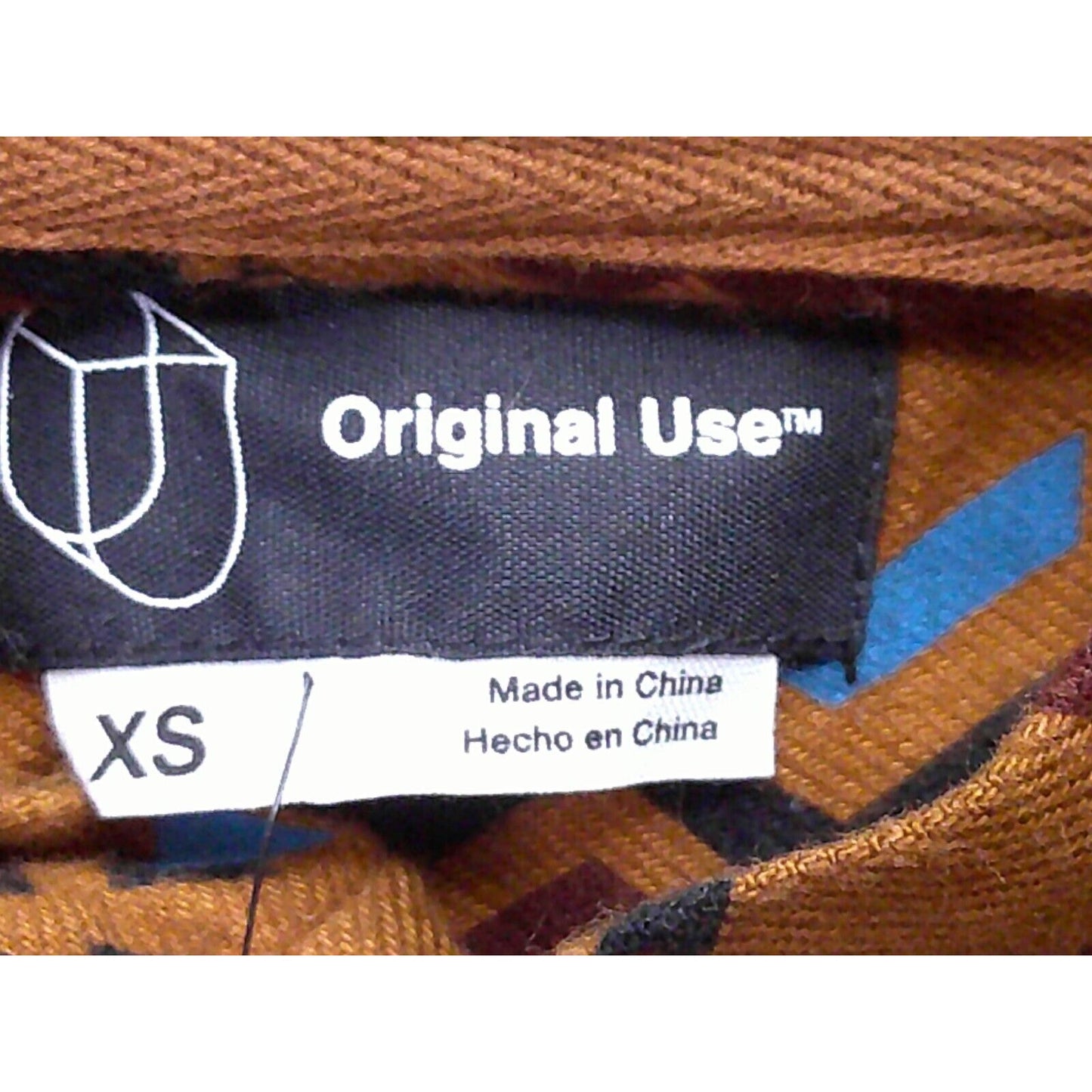 Original Use Hoodie Mens XSmall Brown Southwest Long Sleeve Button Up Pocket