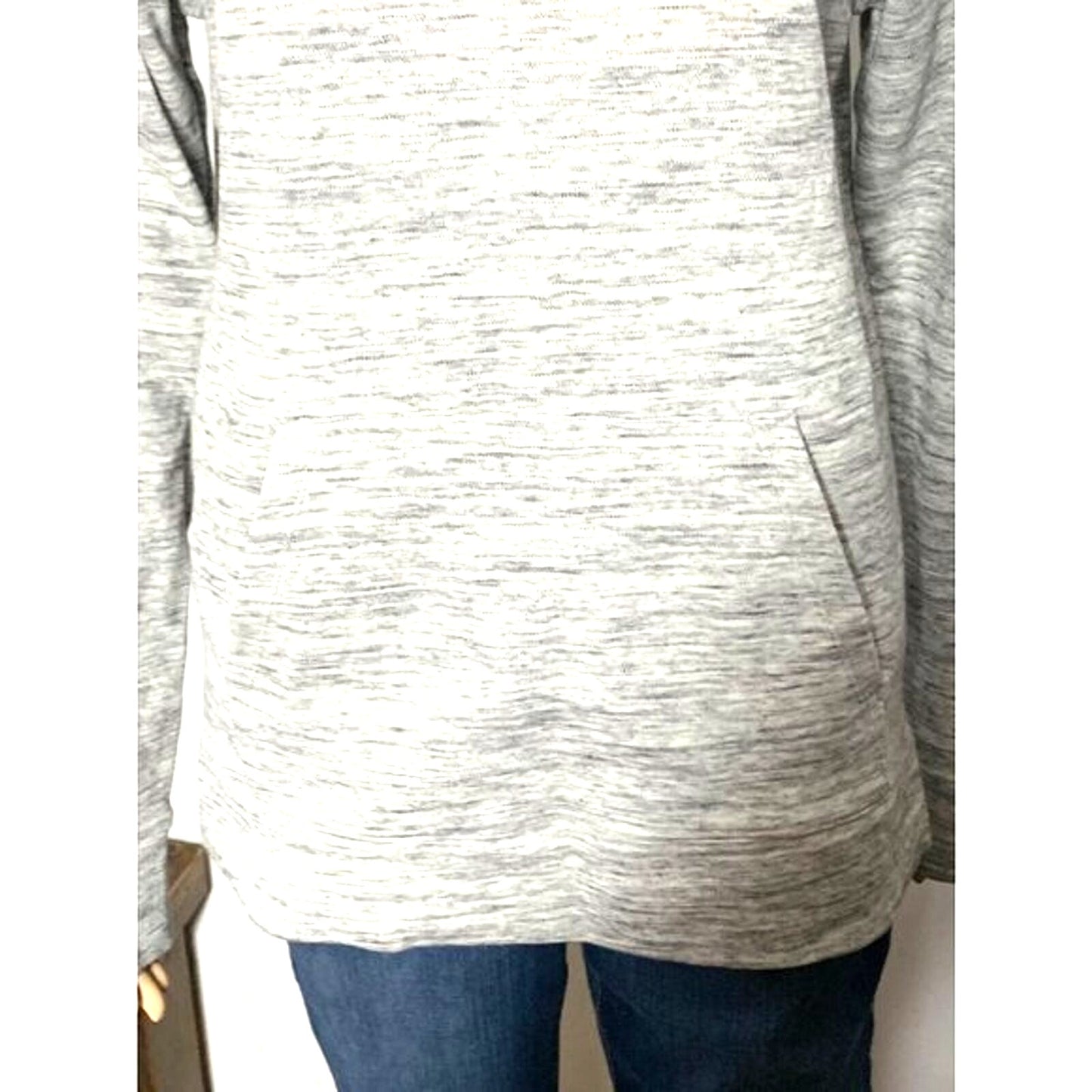 All In Motion Adult Small Gray Heather Pullover Elevated Collar Standard Fit